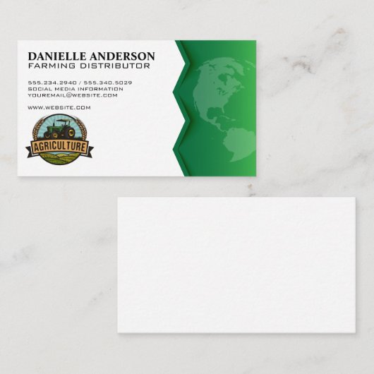 農業 | 世界地図 名刺 (正面/裏面)