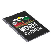 農業-農家のギフト--に堆肥を施している農場みみず ノートブック (右側)