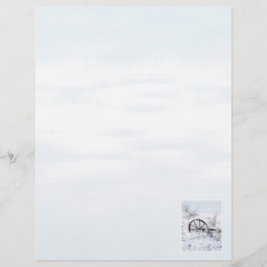 農機具冬の雪景色レターヘッド (正面)