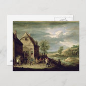 農民がボールを投げ合う ポストカード (正面/裏面)