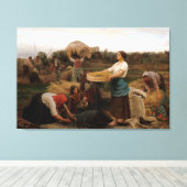 農民が収穫Rapeseed_GCキャンバス印刷 キャンバスプリント (インサイチュ (ウッドフロア))