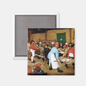 『農民の婚礼』、ピーテル・ブリューゲル マグネット (正面/裏面)