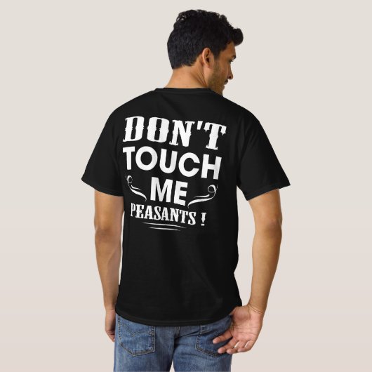 農民をTouchするな!中世おもしろいプリンセス  Tシャツ (裏面フル)