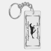 農牧場又は厩名ギャロッピング馬 キーホルダー (正面左)