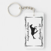 農牧場又は厩名ギャロッピング馬 キーホルダー (正面)