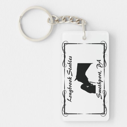 農牧場又は厩名馬騎手 キーホルダー (正面)