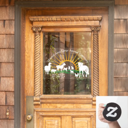 農獣医事務所 ウィンドウサイン (ホームデコレーション)