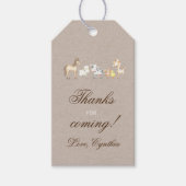 農産動物赤ちゃんシャワーありがとうギフトラベル ギフトタグ (正面)