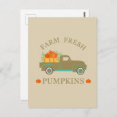 農産新鮮なカボチャの水の色秋秋 ポストカード (正面/裏面)