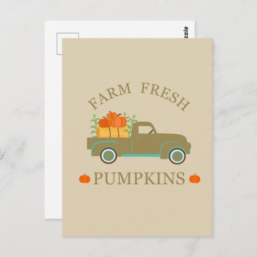 農産新鮮なカボチャの水の色秋秋 ポストカード (正面/裏面)