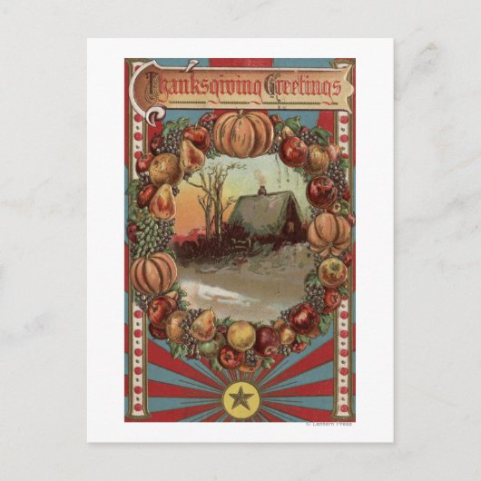 農産物の多い国の縁ど舞台 ポストカード (正面)