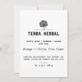 農産物市場ラベルテンプレート 招待状 (正面)