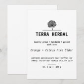 農産物市場ラベルテンプレート 招待状 (正面/裏面)