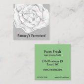農産物用キャベツ野菜の生鮮農産物 スクエア名刺 (正面/裏面)