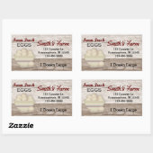 農産生卵のステッカスタムカー 長方形シール (シート)