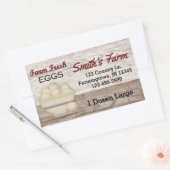 農産生卵のステッカスタムカー 長方形シール (封筒)