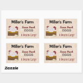 農産生卵のステッカスタムカー 長方形シール (シート)