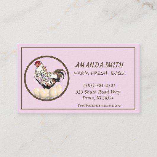 農産生卵の販売名刺 名刺 (正面)
