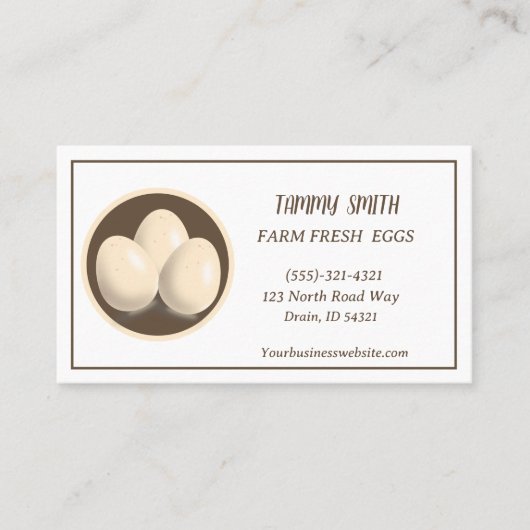 農産生卵の販売名刺 名刺 (正面)