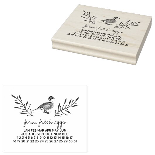 農産生卵アヒル卵カートンスタンプ ラバースタンプ (押印)