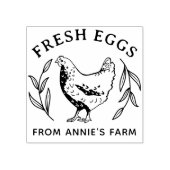 農産生卵スタンプ鶏農家 ラバースタンプ (インプリント)
