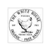 農産生卵スタンプ |卵パーソナライズされた箱 ラバースタンプ (インプリント)