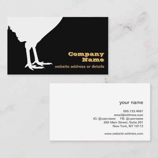 農産生卵チキンビジネスカード 名刺 (正面/裏面)