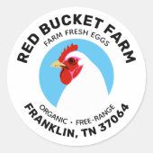 農産生卵チキンヘッドカートンラベル ラウンドシール (正面)