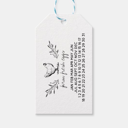 農産生卵デイト卵カートン製品ラベル ギフトタグ (正面)