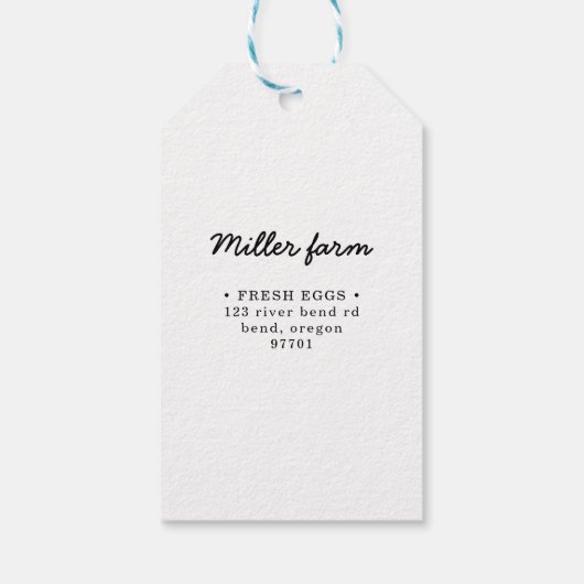 農産生卵デイト卵カートン製品ラベル ギフトタグ (裏面)