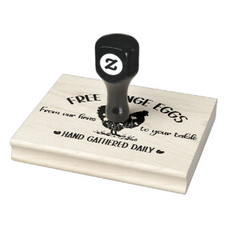 農産生卵フリーレンジ卵カートンスタンプ ラバースタンプ