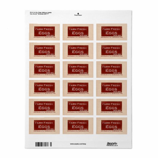 農産生卵ラベル ラベル (フルシート)