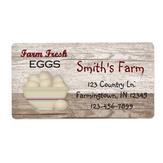 農産生卵ラベル ラベル (正面)