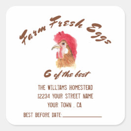 農産生卵水彩卵カートン スクエアシール