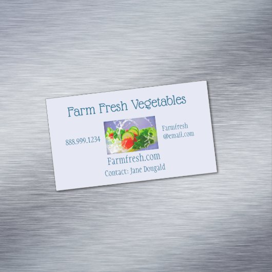 農産生野菜ガーデニングオーガニック法 マグネット名刺 (インサイチュ)