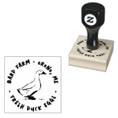 農産生鴨エッグダックシルエットエッグカートン ラバースタンプ (押印)