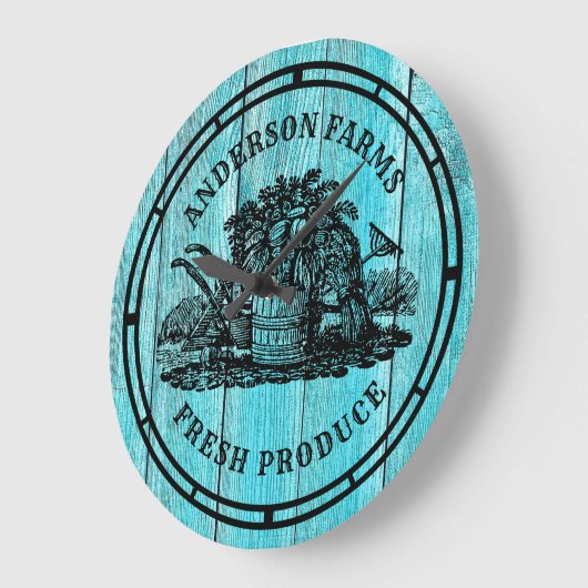 農産用生木フェイク材 ラージ壁時計 (傾斜)