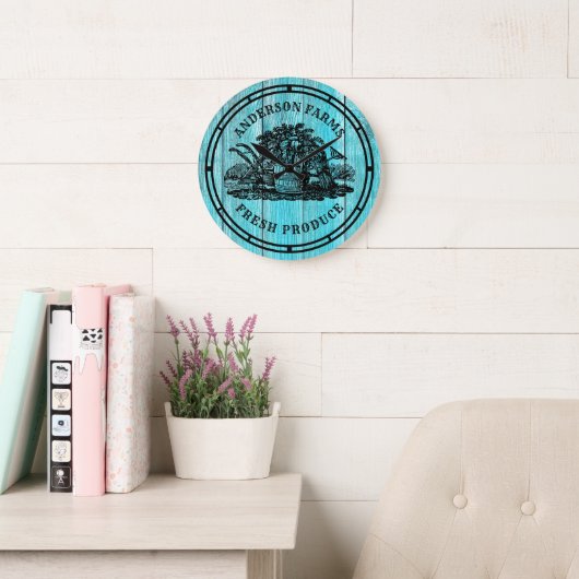 農産用生木フェイク材 ラージ壁時計 (読書スペース)