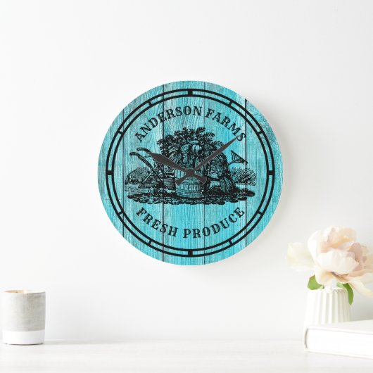 農産用生木フェイク材 ラージ壁時計