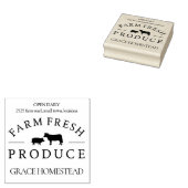 農産直産豚の牛の農家市場の名前を追加 ラバースタンプ (押印)