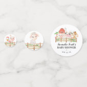 農産赤ちゃん動物赤ちゃんシャワー紙吹雪 コンフェッティ (裏面)