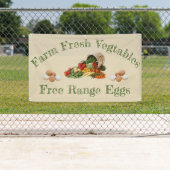 農産野菜&フリーレンジ卵バナー 横断幕 (インサイチュ)