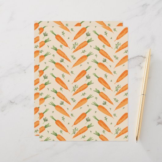 農産鮮人参パターンフラット紙シート (正面/裏面インサイチュ)