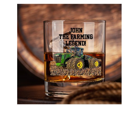 農用トラクおもしろいタ重機オペレータ ウイスキーグラス