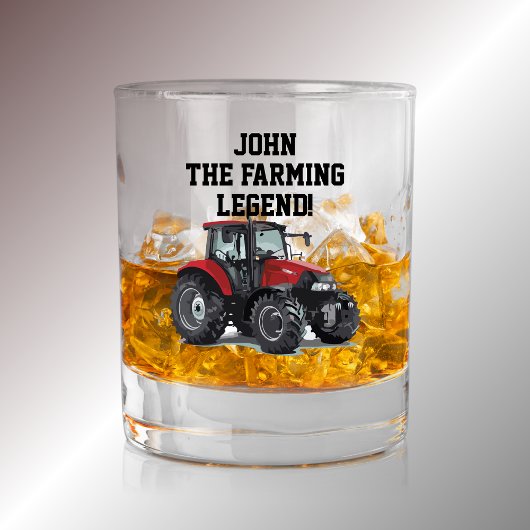 農用トラクおもしろいタ重機オペレータ ウイスキーグラス