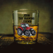 農用トラクおもしろいタ重機オペレータ ウイスキーグラス