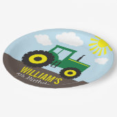 農用トラクタ誕生日 ペーパープレート (アングル)