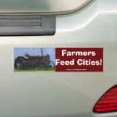 農用トラクタ重機運搬作業車 バンパーステッカー (車上)