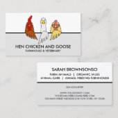 農畜動物獣医　鶏　ニワトリ　アヒル 名刺 (正面/裏面)