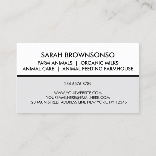 農畜動物獣医 鶏 ニワトリ アヒル 名刺 (裏面)